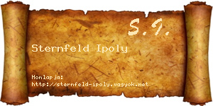 Sternfeld Ipoly névjegykártya